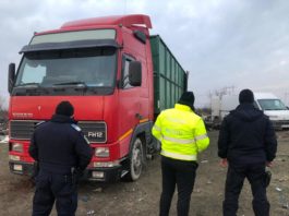 Garda de Mediu a mai confiscat un camion care transporta ilegal deșeuri