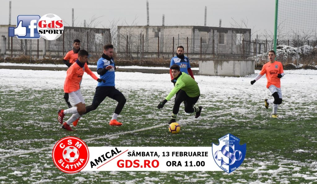 Amical / CSM Slatina şi CSO Filiaşi îşi testează forţele pe malul Oltului