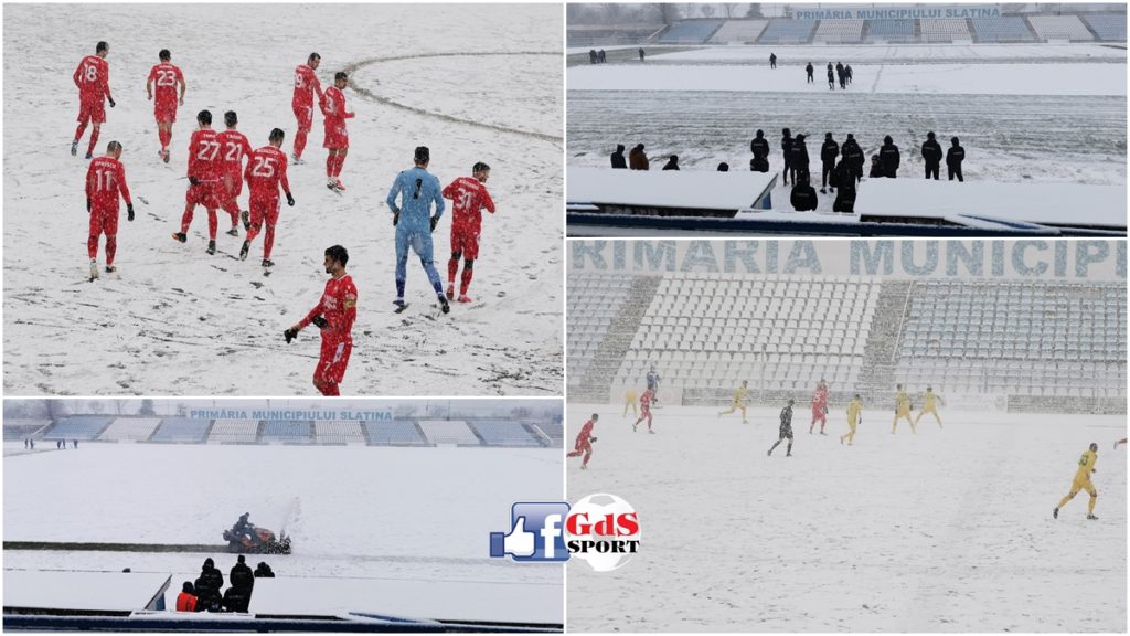 Liga 2 / CSM Slatina – CS Mioveni a fost întrerupt și se reia mâine