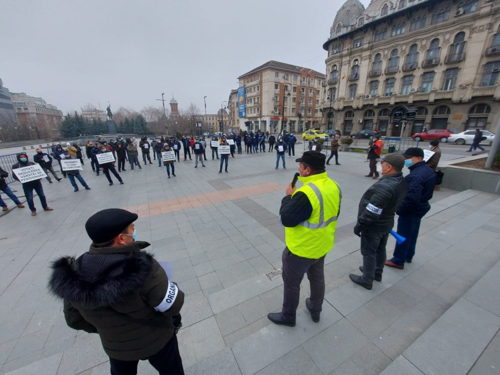 Craiova: Proteste ale sindicaliștilor CEO în Piața Mihai Viteazu