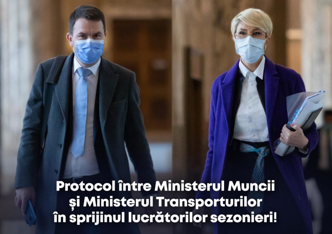 Ministrul Muncii și Protecției Sociale, Raluca Turcan, și ministrul Transporturilor și Infrastructurii, Cătălin Drulă, au semnat un Protocol de colaborare în vederea informării lucrătorilor sezonieri