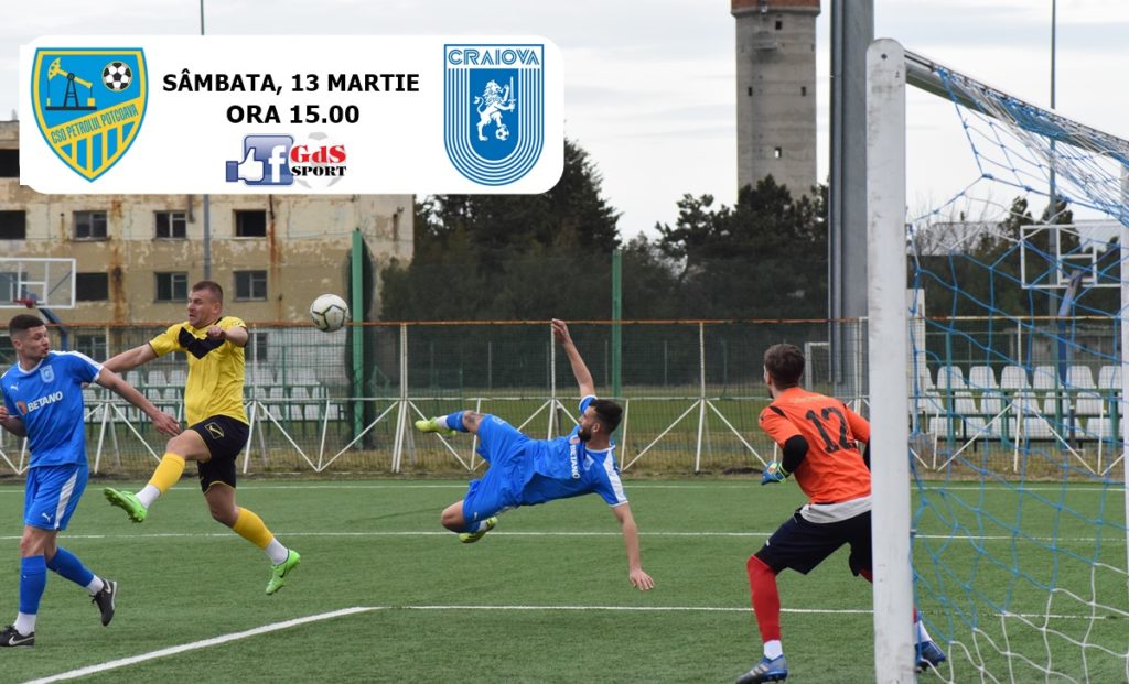 Liga 3 / Universitatea II Craiova reia meciurile oficiale pe terenul Petrolului Potcoava