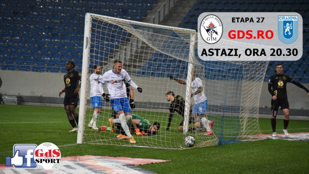 Gaz Metan Mediaş – „U” Craiova / Alb-albaştrii au cifrele de partea lor