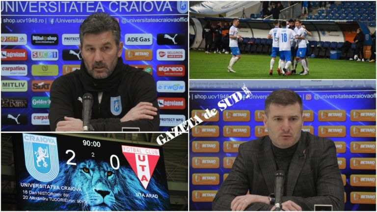 „U“ Craiova – UTA 2-0 / Balint și Ouzounidis consideră just rezultatul (VIDEO)