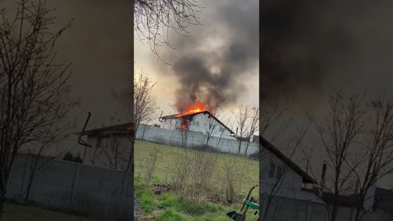 Video: Incendiu la un imobil din comuna Brădești