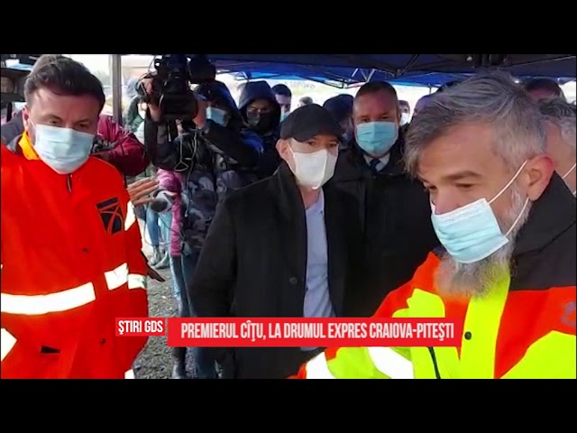 VIDEO / Premierul Cîţu, la drumul expres Craiova-Piteşti, tronsonul 1: Ne vedem la toamnă, la asfalt
