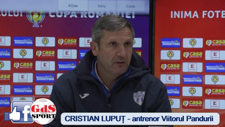 Cupa României / Cristian Lupuț: „Băieții au încercat să se ridice la nivelul competiției“