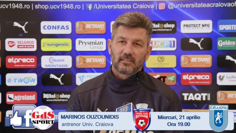Marinos Ouzounidis, despre de meciul cu FC Botoşani: „Vom încerca să câştigăm“