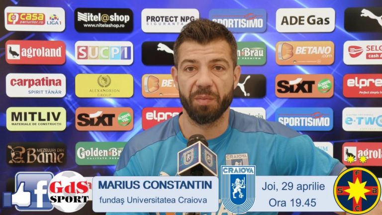 „U“ Craiova – FCSB / Marius Constantin: „Trebuie să ne facem jocul şi să câştigăm“