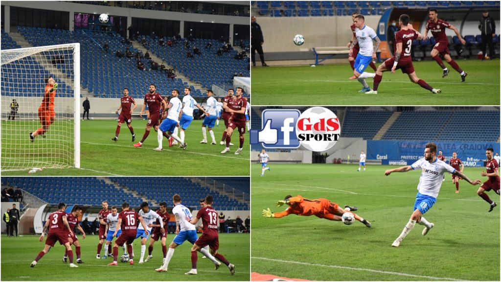 „U“ Craiova – CFR Cluj, 0-0 final. Am atacat, bară am dat, iar la final un punct am luat