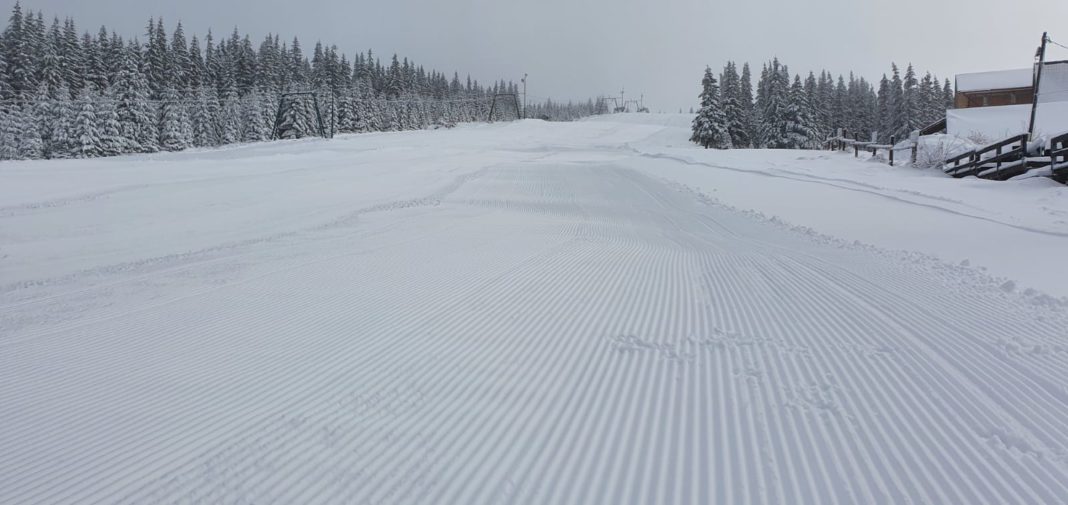 Gorj: Un nou strat de zăpadă la Rânca