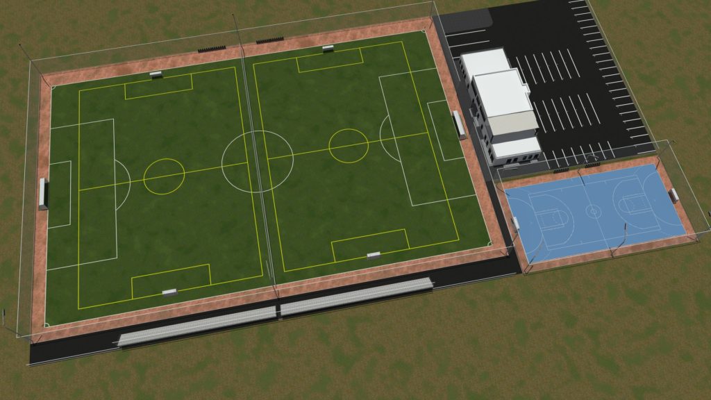 Bază sportivă cu gazon mixt acasă la nea Mărin