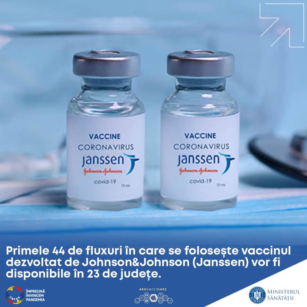 24 de centre de vaccinare cu Johnson&Johnson, deschise în România