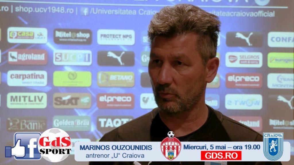 Sepsi – „U“ Craiova / Marinos Ouzounidis: „Trebuie să obţinem rezultatul dorit!“