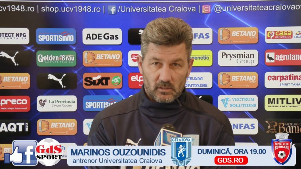 „U“ Craiova – Botoşani / Ouzounidis: „Trebuie să fim alături de jucători!“
