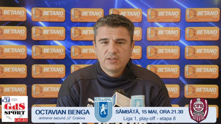„U“ Craiova – CFR Cluj / Octavian Benga: „Ne dorim să securizăm locul 3“
