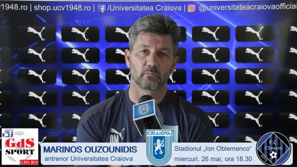 „U“ Craiova – Clinceni / Ouzounidis: „Sper ca în sezonul viitor să facem mai mult“