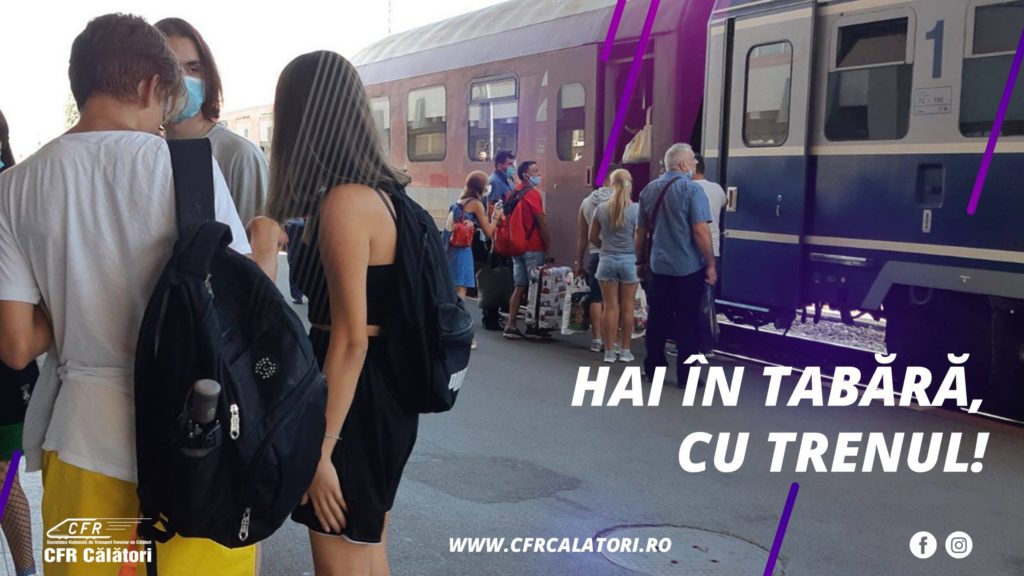Transport gratuit cu trenul pentru elevii care merg în tabere