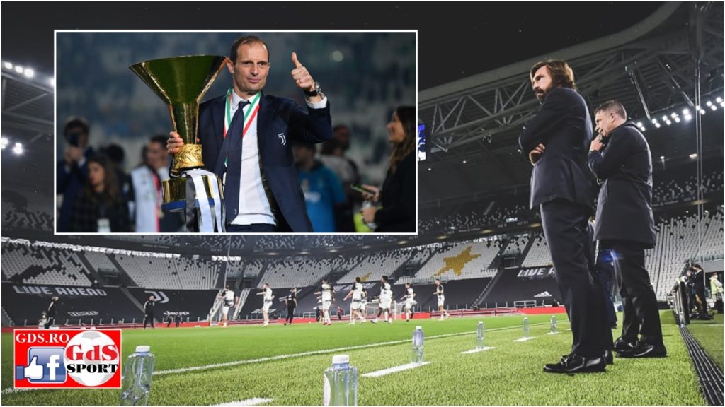 Juventus a oficializat demiterea lui Pirlo. Banca tehnică va fi preluată de Allegri