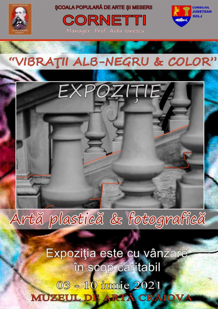 Craiova: Expoziția de Artă plastică și fotografică, ”Vibrații alb-negru&color”
