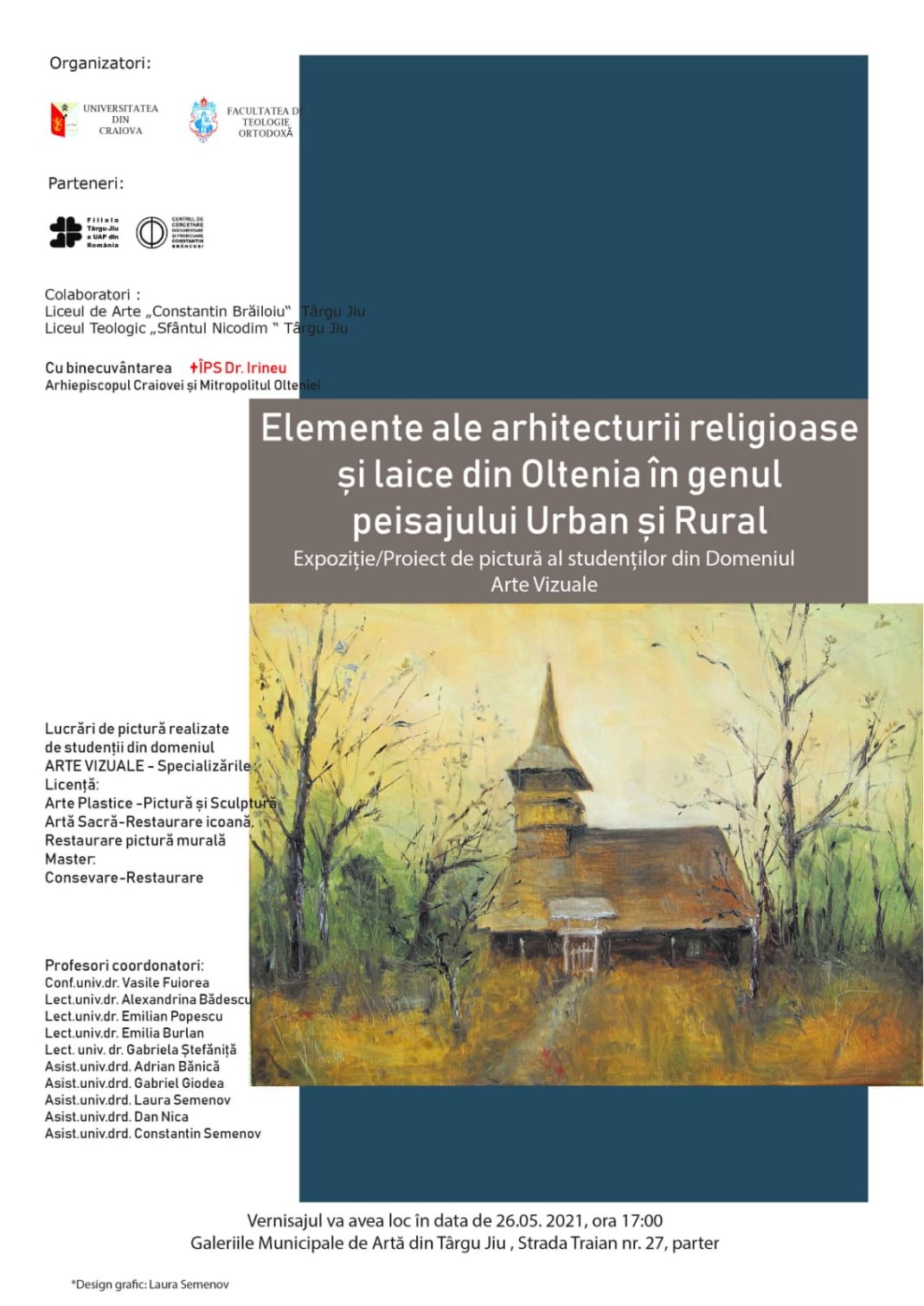 Studenții din Craiova, expoziție de artă religioasă la Târgu Jiu