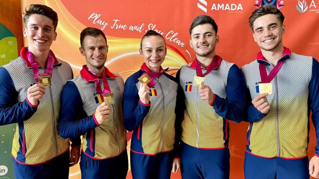 Gimnastică aerobică / România, medaliată cu aur în proba de grup la Mondiale