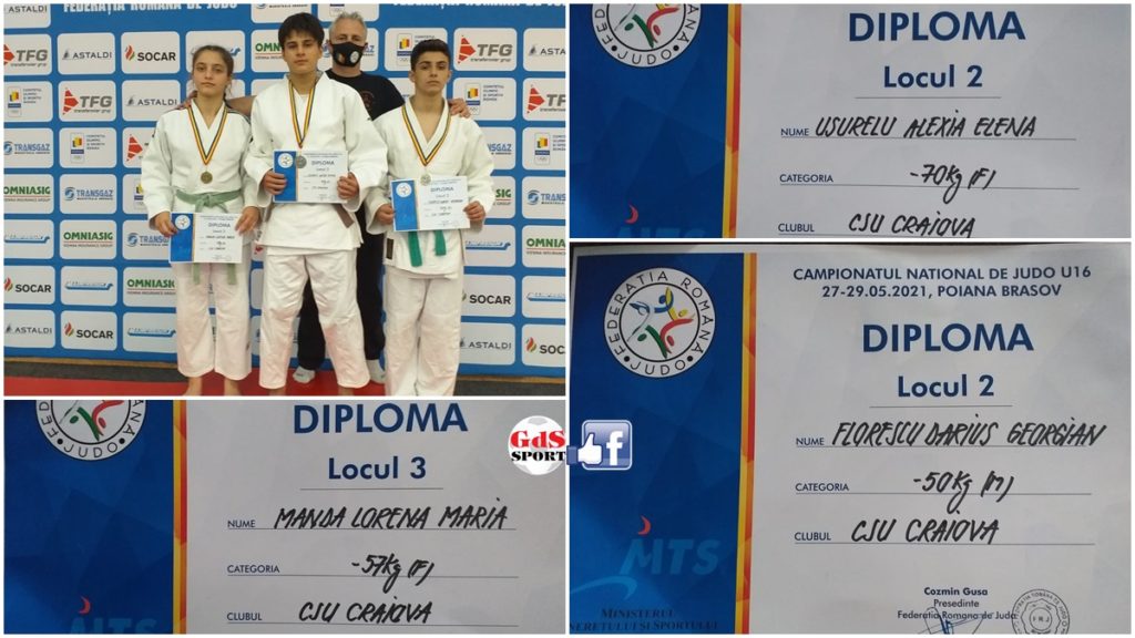 Judo / CSU Craiova a obţinut trei medalii la Campionatul Naţional U16