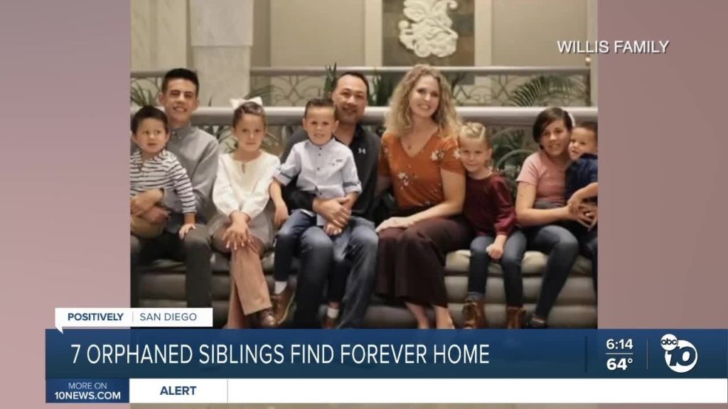 (VIDEO) Un cuplu cu cinci copii a adopat 7 frați orfani