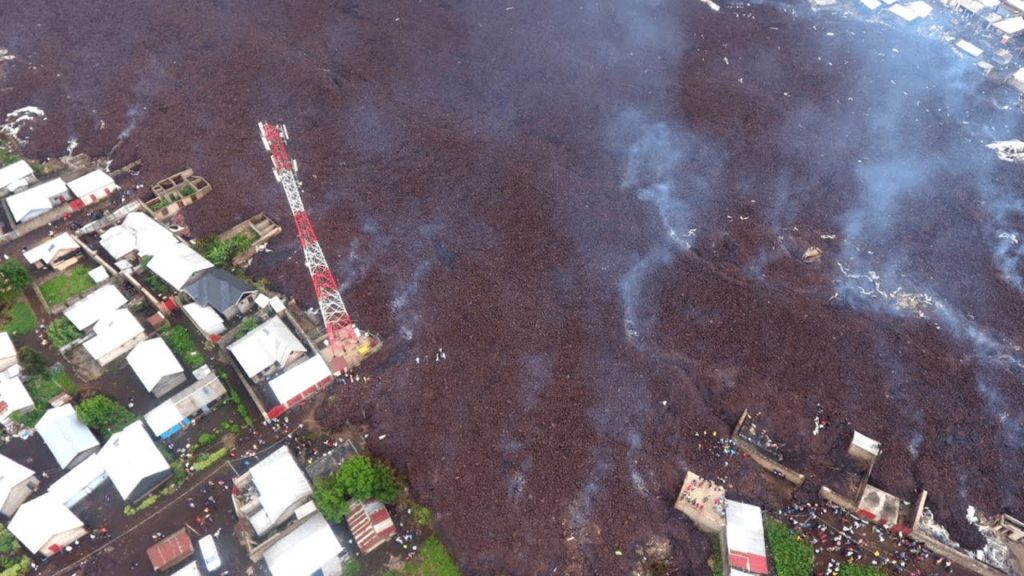 (VIDEO) Dezastru după erupția vulcanului Niragongo