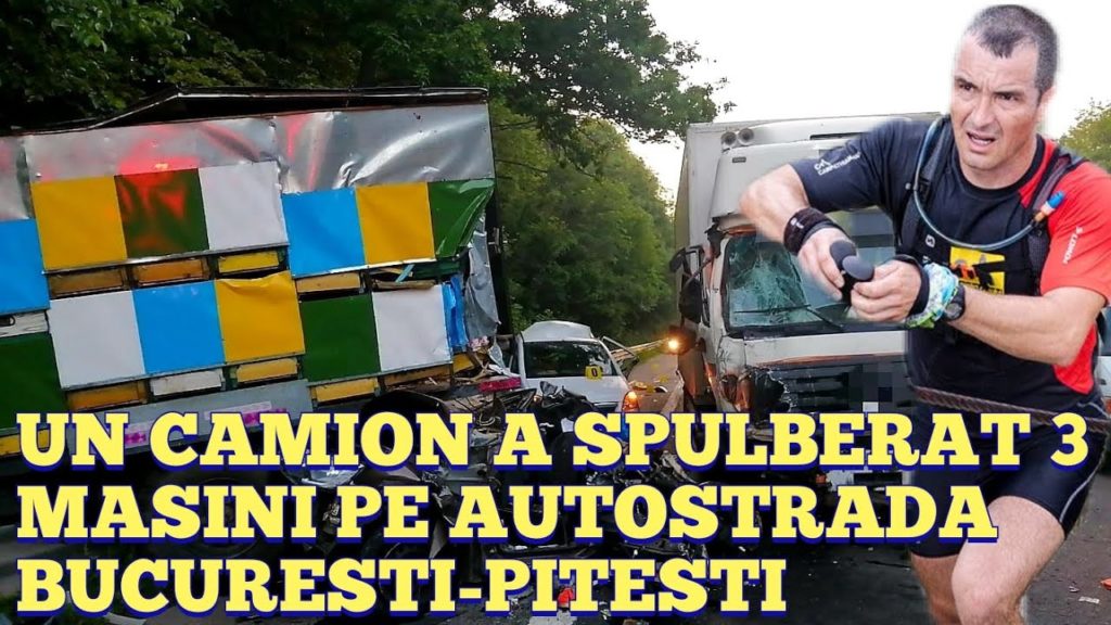 (VIDEO) Un salvamontist a murit pe A1. Mașina sa aflată pe banda de urgență, izbită de un camion
