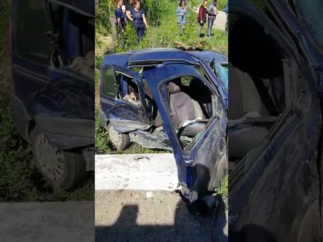 (VIDEO): Accident pe DN6. Două persoane au ajuns la spital