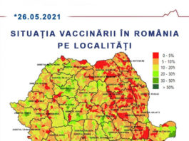 Topul vaccinării în România, pe localități
