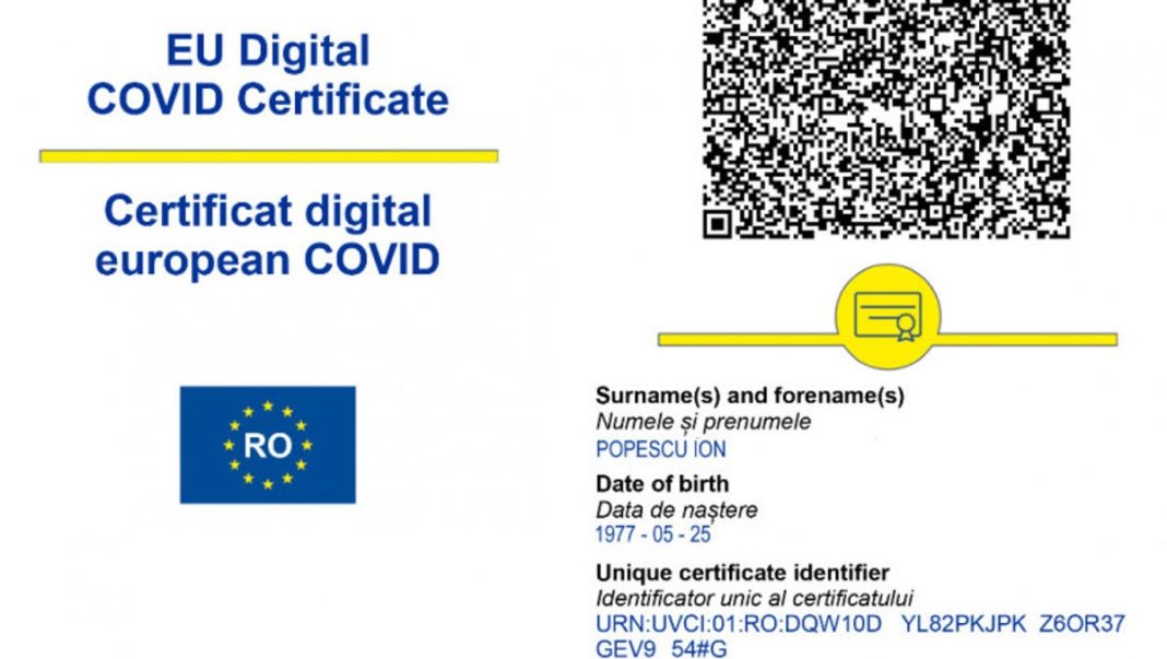 Platforma de unde se poate descărca certificatul digital COVID se lansează mâine