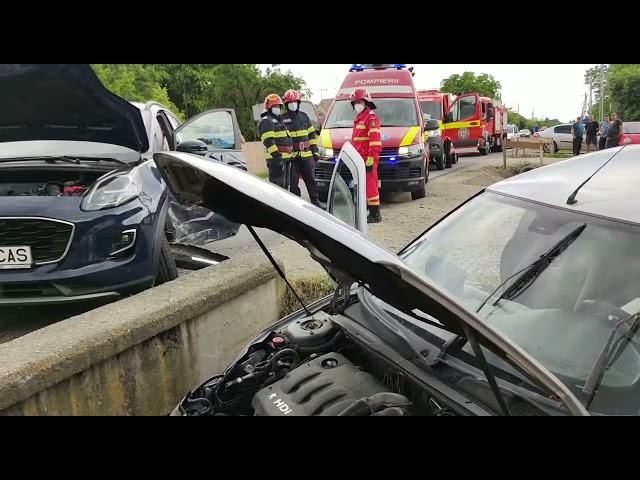 (VIDEO) Olt: Accident rutier în comuna Curtișoara