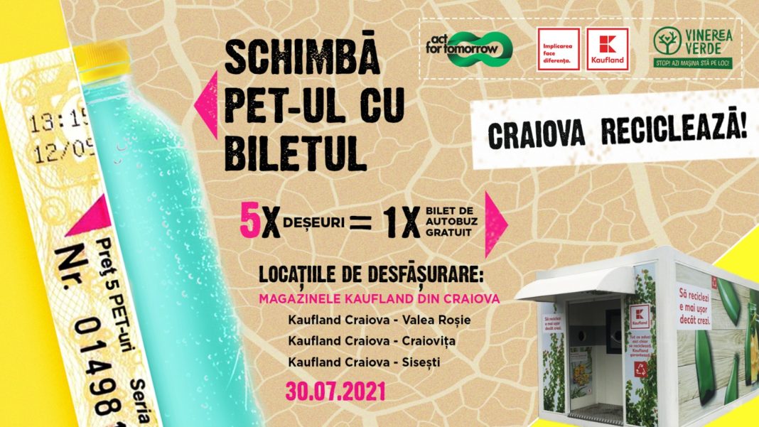 „Schimbă PET-ul cu Biletul”, la Craiova