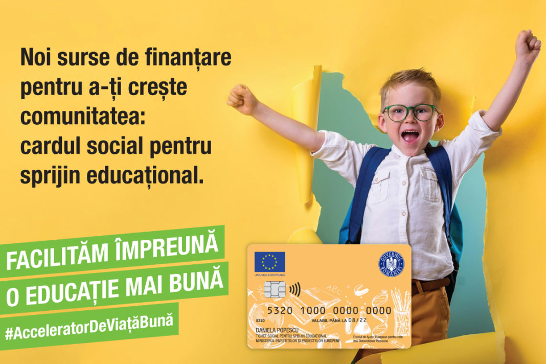 Începând cu noul an școlar, copiii care provin din familii defavorizate pot beneficia de tichete sociale electronice pentru sprijin educațional