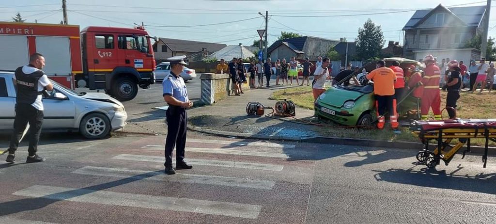 Un șofer de 84 de ani a provocat un accident pe Strada Râului din Craiova