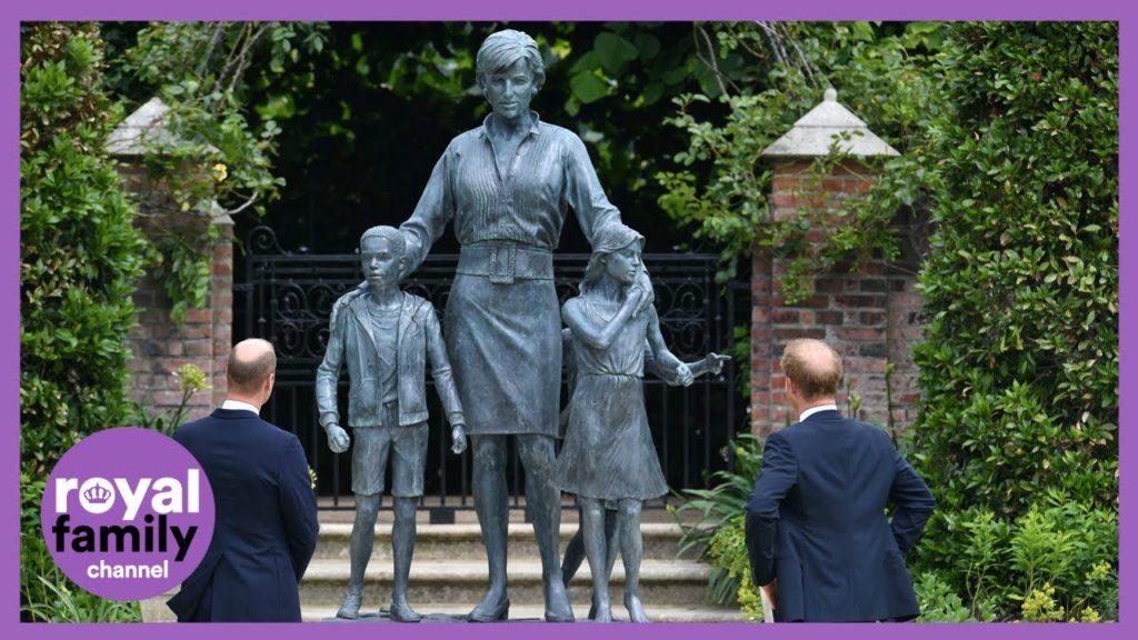 Statuie a prinţesei Diana, dezvelită în prezenţa fiilor ei