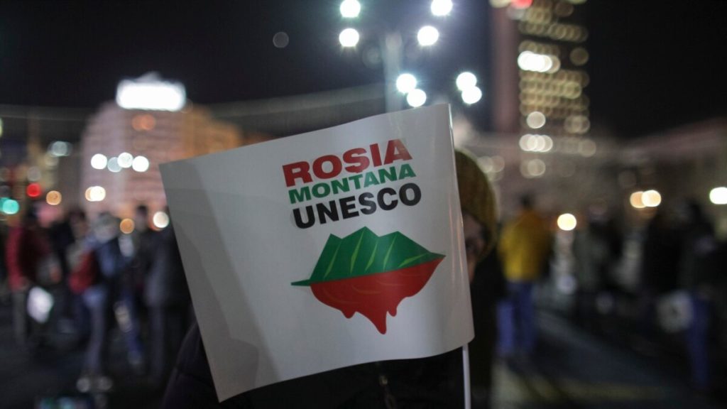 Protest la Palatul Cotroceni în cazul Roșia Montană