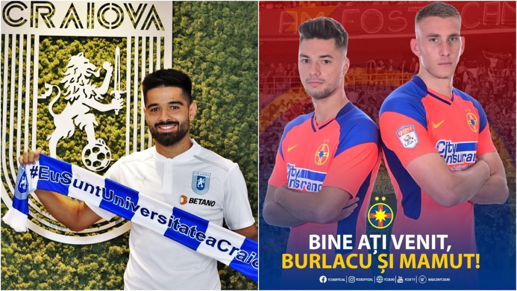 Schimul de jucători s-a oficializat! Vînă – la „U“ Craiova, Burlacu și Mamut – la FCSB