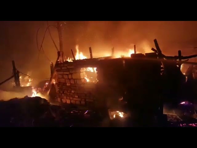 Incendiu violent la o casă din Caracal