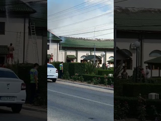 (VIDEO) Incendiu puternic la Căminul Cultural din Călărași