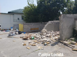 Garaje demolate/foto Facebook:Poliţia Locală Craiova