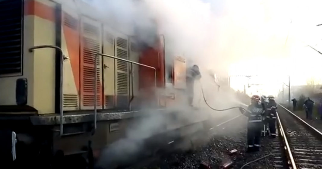 Un nou incendiu la locomotiva unui tren