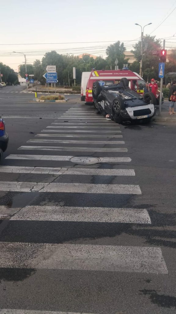 Craiova: Șoferiță rănită pe bulevardul Titulescu