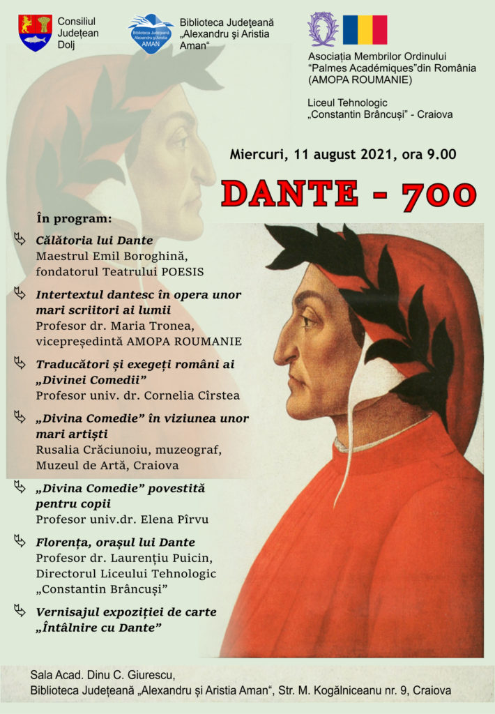 Biblioteca „Aman“, gazda evenimentului „Dante 700“