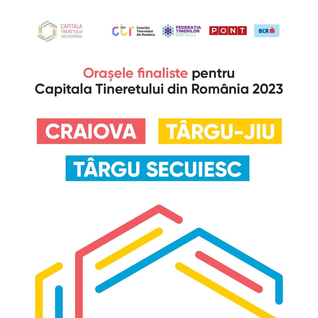 Craiova, Târgu Jiu, Târgu Secuiesc – orașele finaliste pentru Capitala Tineretului din România 2023