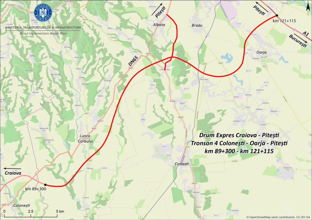 S-a semnat contractul pentru ultimul tronson al Drumului Expres Craiova – Piteşti