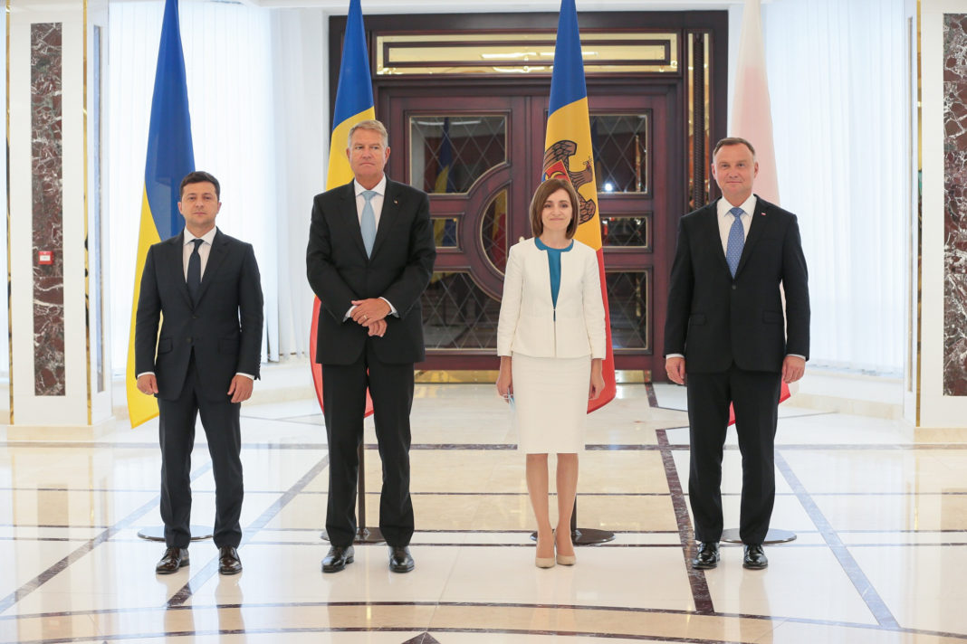 Președinții României, Moldovei, Poloniei și Ucrainei s-au întâlnit la Chișinău, la celebrarea a 30 de ani de Independență a Republicii Moldova