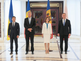 Președinții României, Moldovei, Poloniei și Ucrainei s-au întâlnit la Chișinău, la celebrarea a 30 de ani de Independență a Republicii Moldova